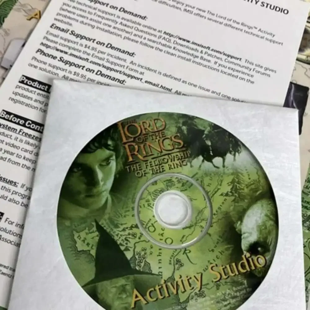 Vintage Lord of the Rings Fellowship Ring Activity Studio PC CD-ROM 2000 Big Box
